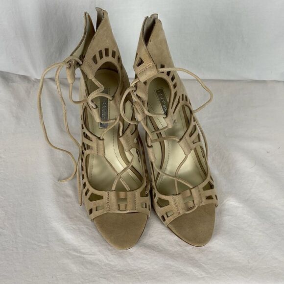 BCBGENERATION NIB Tan Suede Lace Up Heels - Women’s 7M - Picture 2 of 10